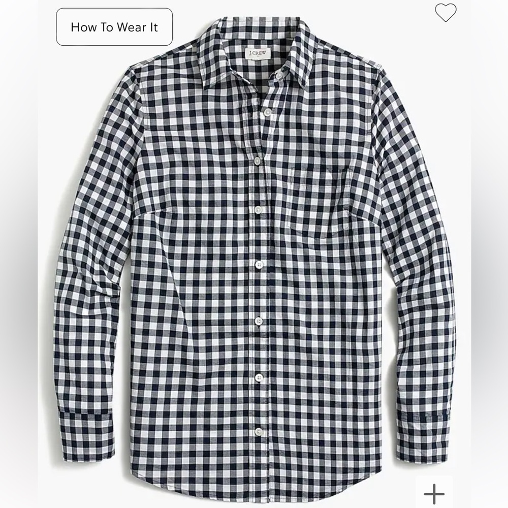 J.Crew Factory Gingham lightweight cotton shirt in signature fit